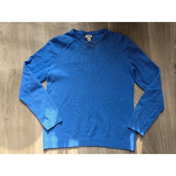 L.L. Bean Womens Petite Medium Blue 100% Cashmere Sweater - Picture 3 of 7